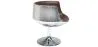 Fotel do salonu - Designerski fotel - Skóra i metal - Cognac image 7