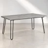 Prostokątny stół do jadalni - Industrial - Wood & Metal - 150cm - Hairpin image 9