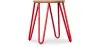 Okrągły stołek barowy - Industrial Design - Wood & Steel - 44cm - Hairpin image 9