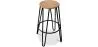 Okrągły stołek - Industrial Design - Wood & Metal - 66cm - Hairpin image 9