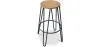 Okrągły stołek - Industrial Design - Wood & Metal - 66cm - Hairpin image 9