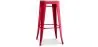 Stołek barowy - Wzornictwo przemysłowe - Stal & drewno - 76cm - Stylix image 9