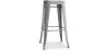Stołek barowy - Wzornictwo przemysłowe - Stal & drewno - 76cm - Stylix image 9