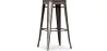 Stołek barowy - Wzornictwo przemysłowe - Drewno & metal - 76cm - Stylix image 9