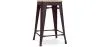 Stołek barowy z oparciem - Industrial Design - Wood & Steel - 61cm - Stylix image 9