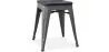 Stołek industrialny - drewno i stal - 46cm - Stylix image 9