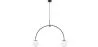 Lampa sufitowa z kulkami z kryształu - lampa wisząca 2-ramienna - Josephine image 9