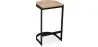 Stołek z oparciem - Industrial Design - Wood & Metal - 60cm - Lia image 9