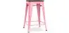 Stołek barowy - Wzornictwo Przemysłowe - Drewno & Stal - 60cm -Stylix image 9