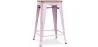 Stołek barowy z oparciem - Industrial Design - Wood & Steel - 61cm - Stylix image 9