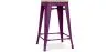 Stołek barowy z oparciem - Industrial Design - Wood & Steel - 61cm - Stylix image 9