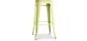Stołek barowy - Wzornictwo przemysłowe - Stal & drewno - 76cm - Stylix image 9
