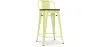 Stołek barowy z oparciem - drewno i stal - 60 cm - Stylix image 9