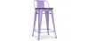 Stołek barowy z oparciem - drewno i stal - 60 cm - Stylix image 9