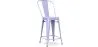 Stołek barowy z oparciem - Industrial Design - 60cm - Stylix image 9
