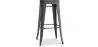 Stołek barowy w stylu industrialnym - drewno & stal - 76cm - Stylix image 9