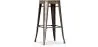 Stołek barowy w stylu industrialnym - drewno & stal - 76cm - Stylix image 9