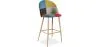 Patchworkowy taboret tapicerowany - styl skandynawski - Evelyne image 9