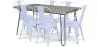 Stół do jadalni - wzór przemysłowy 150 cm + 6 krzeseł do jadalni - wzór przemysłowy - Hairpin Stylix image 9