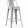 Stołek barowy z oparciem - Design przemysłowy - 60cm - New Edition - Stylix image 9