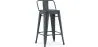 Stołek barowy z oparciem - Design przemysłowy - 60cm - New Edition - Stylix image 9