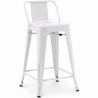 Stołek barowy z oparciem - Design przemysłowy - 60cm - New Edition - Stylix image 9