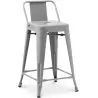 Stołek barowy z oparciem - Design przemysłowy - 60cm - New Edition - Stylix image 9