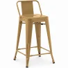 Stołek barowy z oparciem - Design przemysłowy - 60cm - New Edition - Stylix image 9