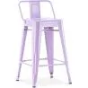 Stołek barowy z oparciem - Design przemysłowy - 60cm - New Edition - Stylix image 9