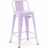 Stołek barowy z oparciem - Design przemysłowy - 60cm - New Edition - Stylix image 9