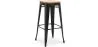 Stołek barowy - Wzór przemysłowy - Drewno & stal - 76cm - Nowa edycja - Stylix image 9