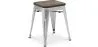 Stołek barowy - Wzór przemysłowy - Drewno i stal - 45 cm - Nowa edycja - Stylix image 9
