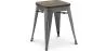 Stołek barowy - Wzór przemysłowy - Drewno i stal - 45 cm - Nowa edycja - Stylix image 9