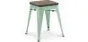 Stołek barowy - Wzór przemysłowy - Drewno i stal - 45 cm - Nowa edycja - Stylix image 9