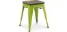 Stołek barowy - Wzór przemysłowy - Drewno i stal - 45 cm - Nowa edycja - Stylix image 9