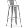 Stołek barowy z oparciem - Industrial Design - Wood & Steel - 76cm - New Edition - Stylix image 9