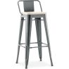 Stołek barowy z oparciem - Industrial Design - Wood & Steel - 76cm - New Edition - Stylix image 9