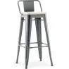 Stołek barowy z oparciem - Industrial Design - Wood & Steel - 76cm - New Edition - Stylix image 9