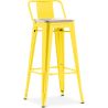 Stołek barowy z oparciem - Industrial Design - Wood & Steel - 76cm - New Edition - Stylix image 9