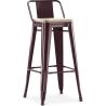 Stołek barowy z oparciem - Industrial Design - Wood & Steel - 76cm - New Edition - Stylix image 9