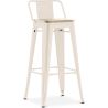 Stołek barowy z oparciem - Industrial Design - Wood & Steel - 76cm - New Edition - Stylix image 9