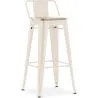 Stołek barowy z oparciem - Industrial Design - Wood & Steel - 76cm - New Edition - Stylix image 9