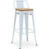 Stołek barowy z oparciem - Industrial Design - Wood & Steel - 76cm - New Edition - Stylix image 9
