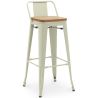 Stołek barowy z oparciem - Industrial Design - Wood & Steel - 76cm - New Edition - Stylix image 9