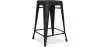 Stołek barowy - Industrial Design - Matte Steel - 60cm - New Edition - Stylix image 9