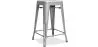 Stołek barowy - Industrial Design - Matte Steel - 60cm - New Edition - Stylix image 9