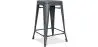 Stołek barowy - Industrial Design - Matte Steel - 60cm - New Edition - Stylix image 9