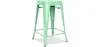 Stołek barowy - Industrial Design - Matte Steel - 60cm - New Edition - Stylix image 9