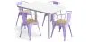 Zestaw stół i 4 krzesła z podłokietnikami Design przemysłowy - New Edition - Bistrot Stylix image 9