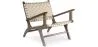Fotel Salonowy z Podłokietnikami - Fotel Boho Bali Design - Drewno i Len - Recia image 9